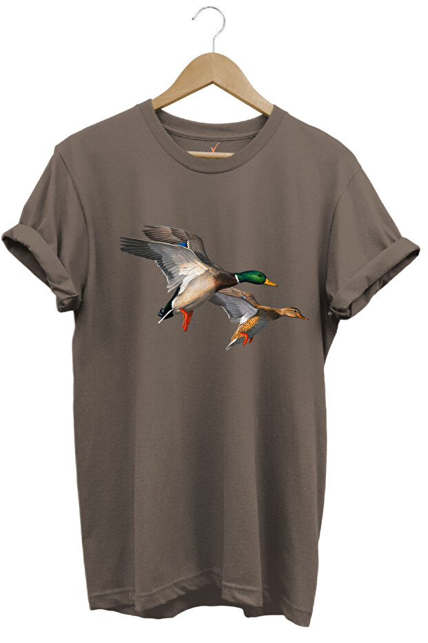 Hunting Hunting Duck Hunting Printed 100% Cotton Regular Fit T-Shirt