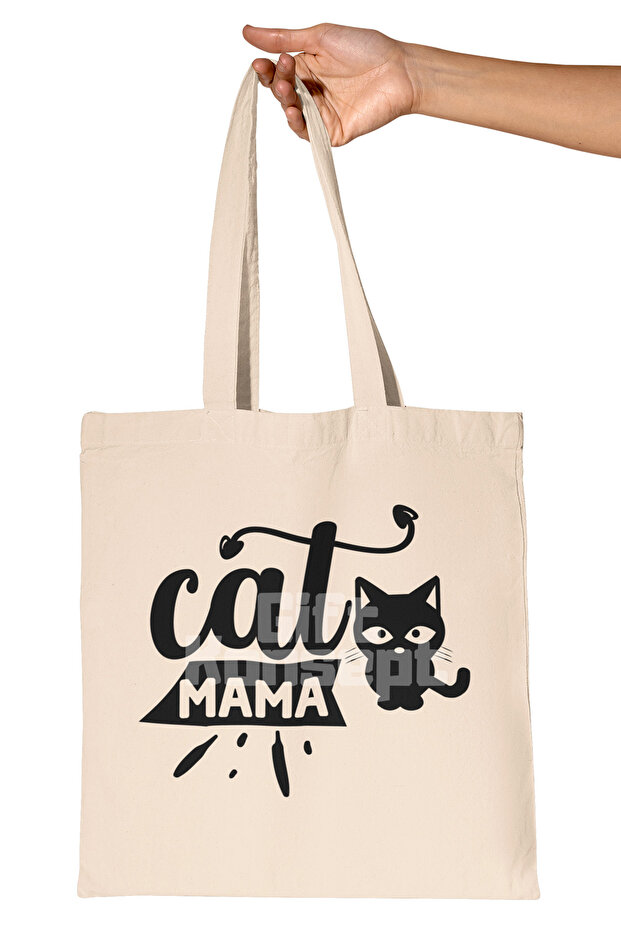 Cat Food Printed Funny Cat Lover Printed Gift Organic Raw Cloth Bag