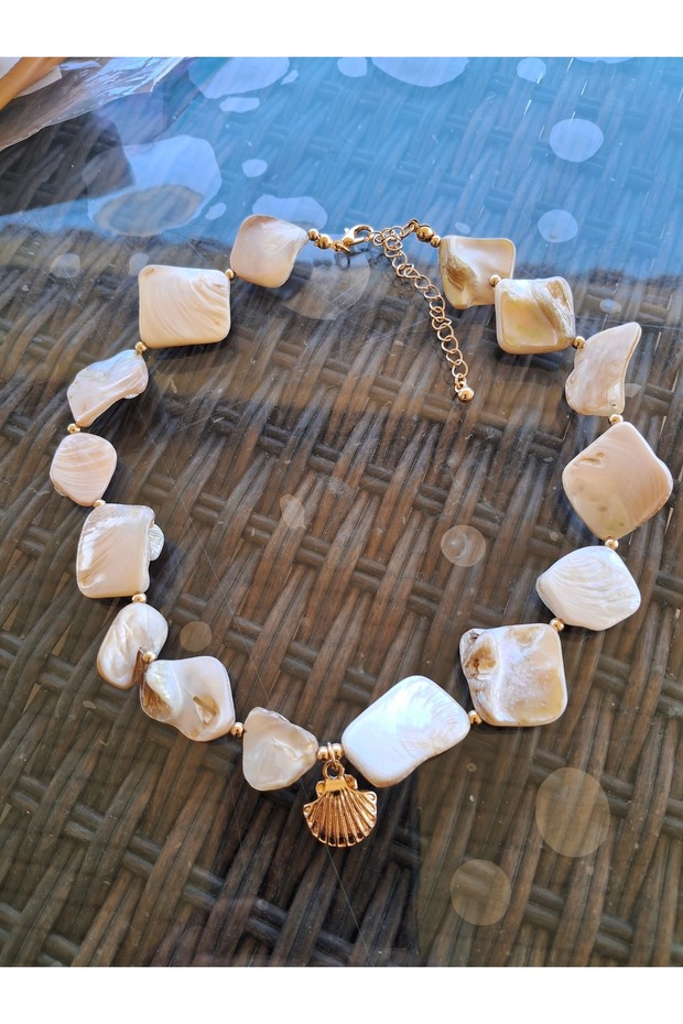 Kolye Deniz Kabuğu Taş Kolye - 1