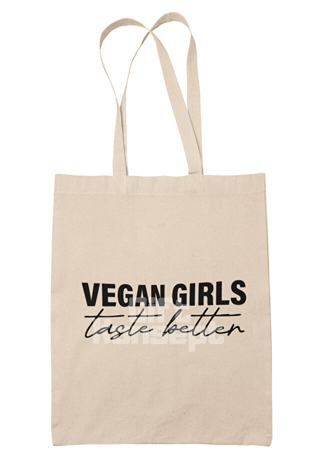 Vegan Girls Taste Better Printed Gift Organic Raw Cloth Bag
