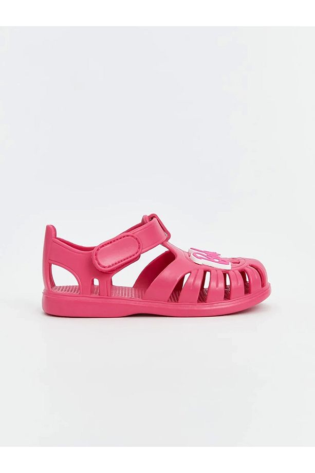 STEPS Fuşya Barbi'e Baskılı Kız Bebek Plaj Sandaleti - 4
