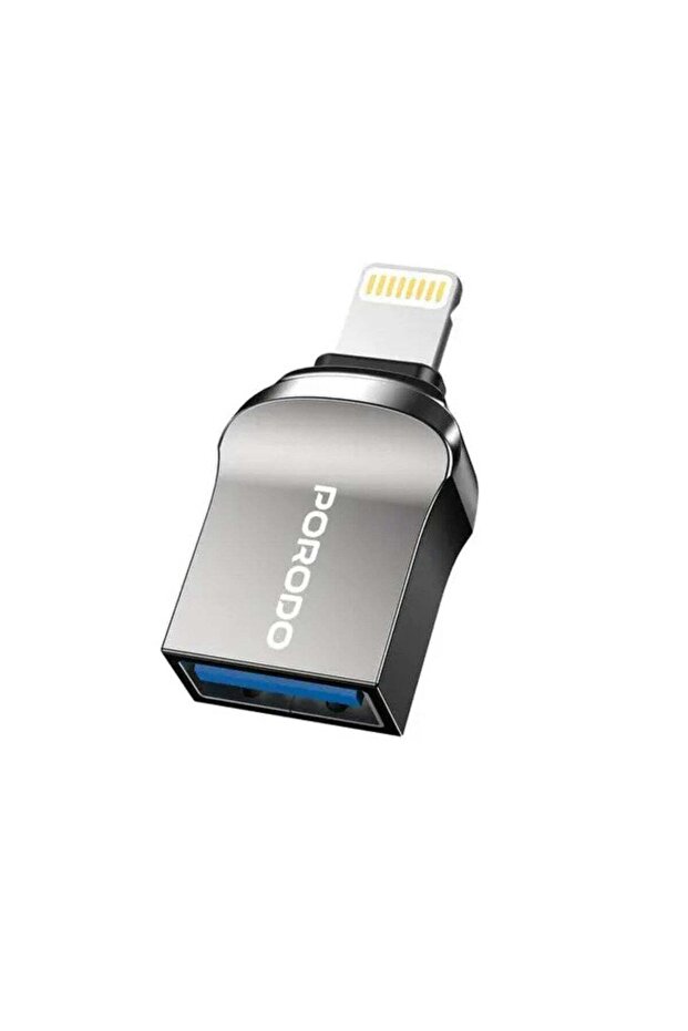 USB A to Lightning Adapter, Zinc Alloy, Fast Data Transfer, Universal Compatibility, Plug & P