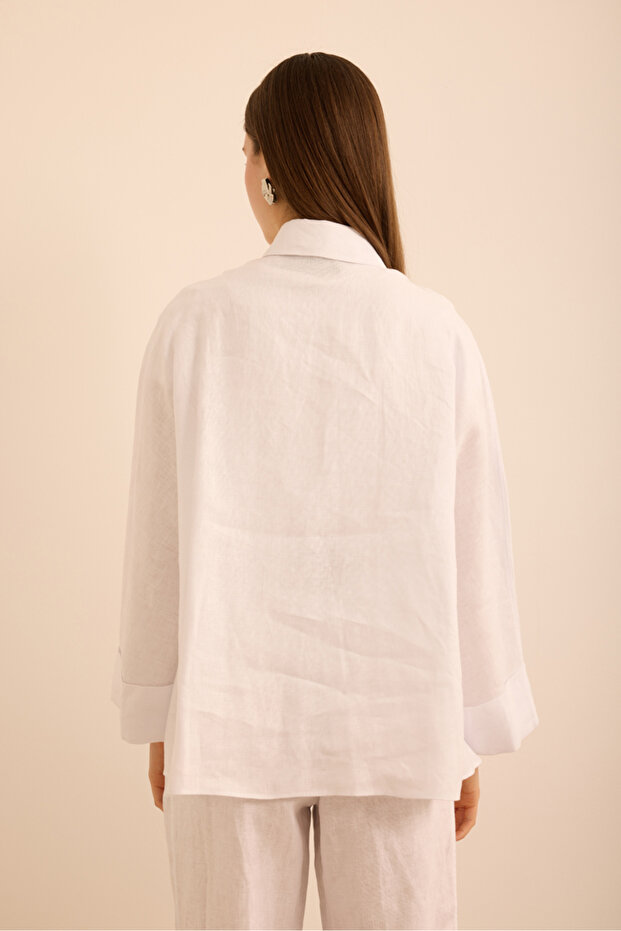 Rahat Form Keten Bluz - 6