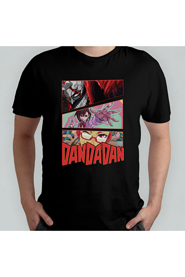 Dandadan Unisex 100% Cotton Crew Neck T-Shirt Model 1