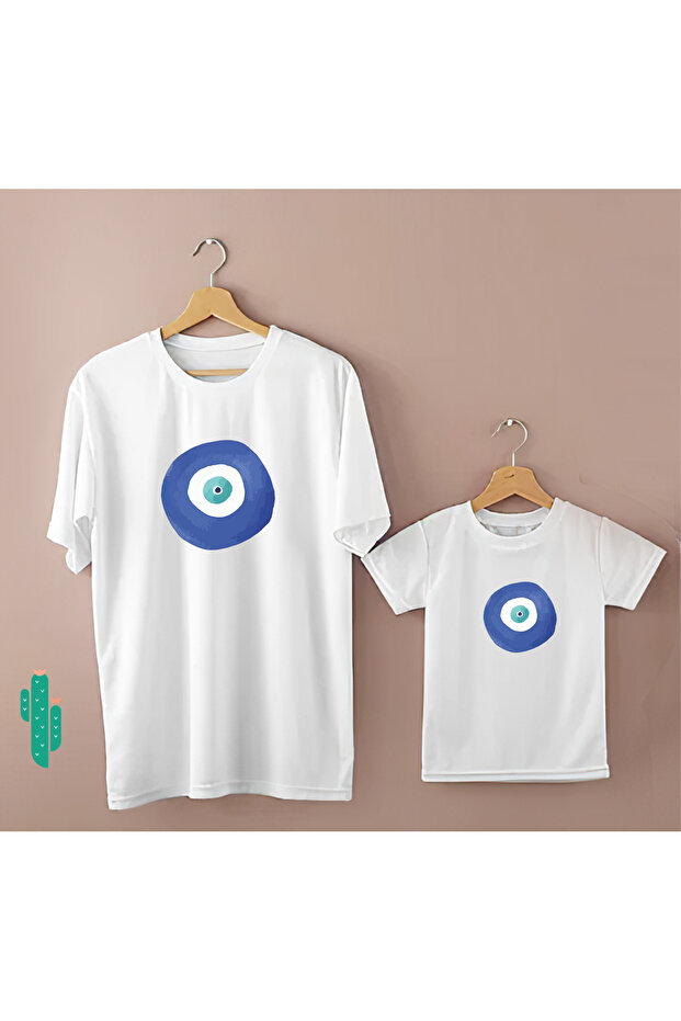 Evil Eye Bead Printed 100% Cotton T-Shirt