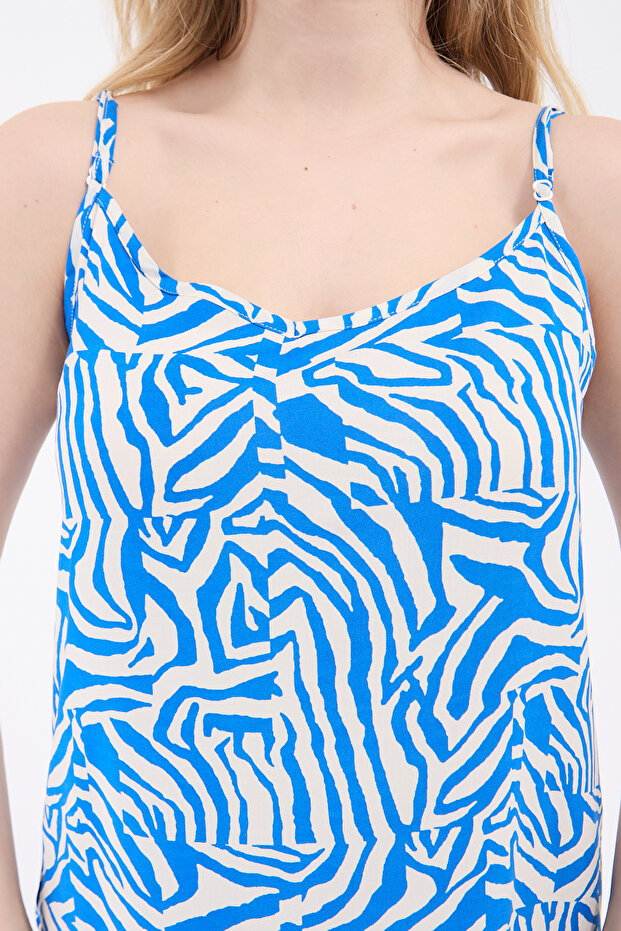 Zebra Print Plaj Elbisesi - 5