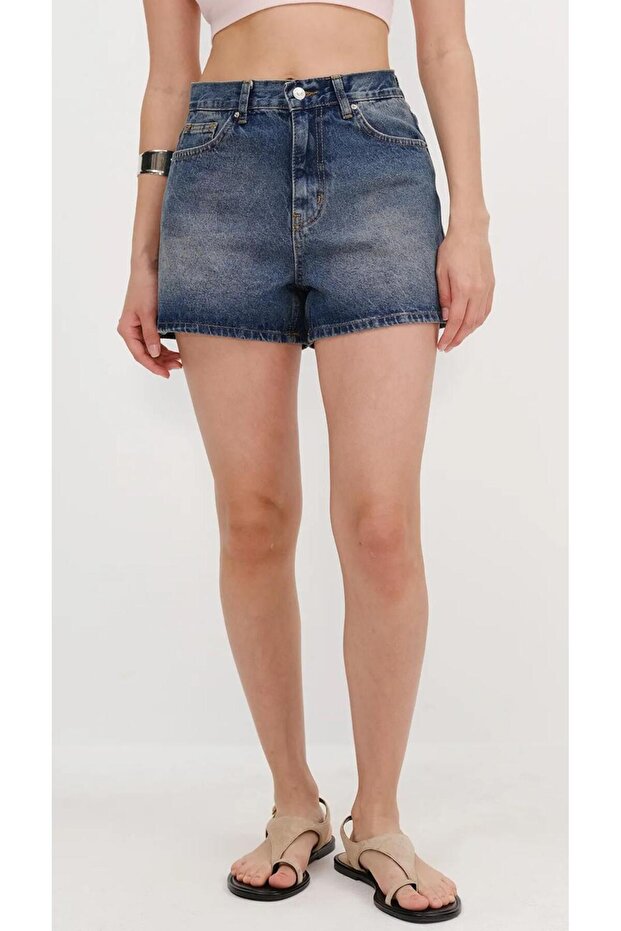 YÜKSEK BEL JEAN ŞORT - 2