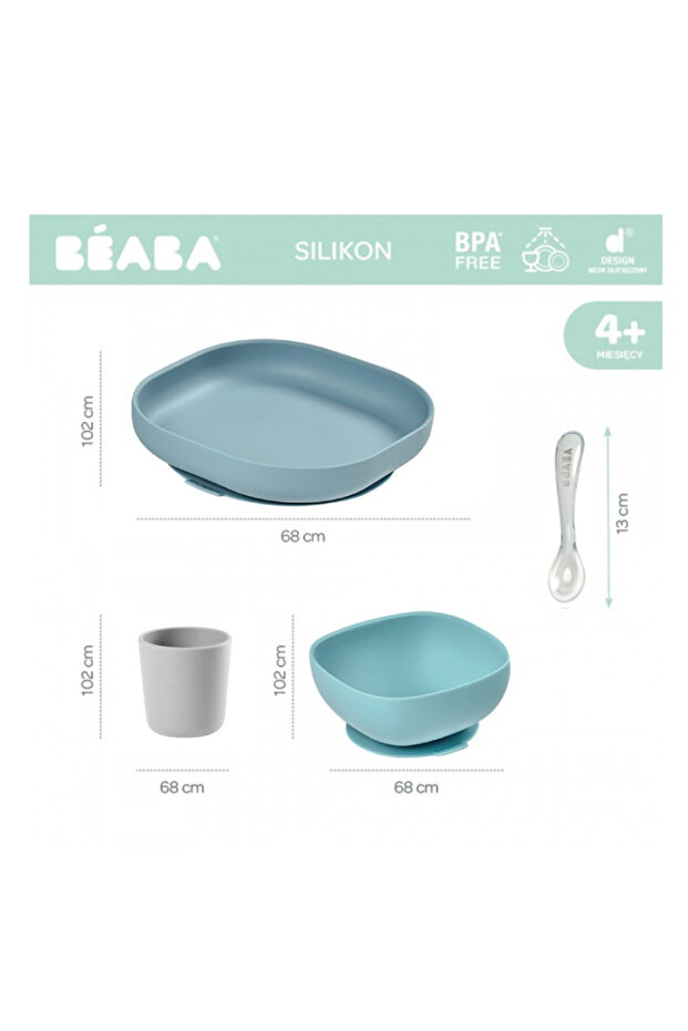 4-piece Jungle silicone dinner set - 3