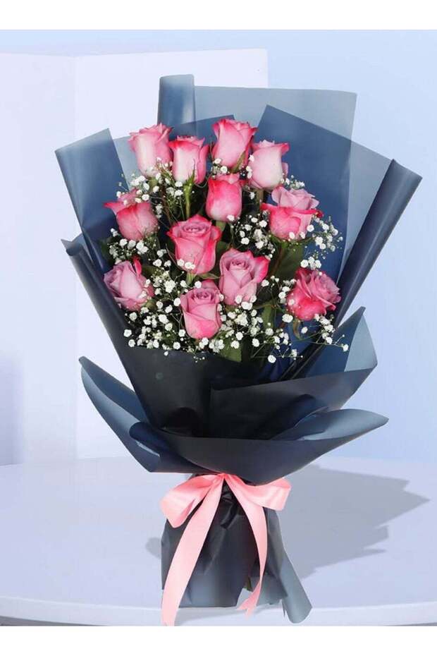 Designer Pink Roses Bouquet