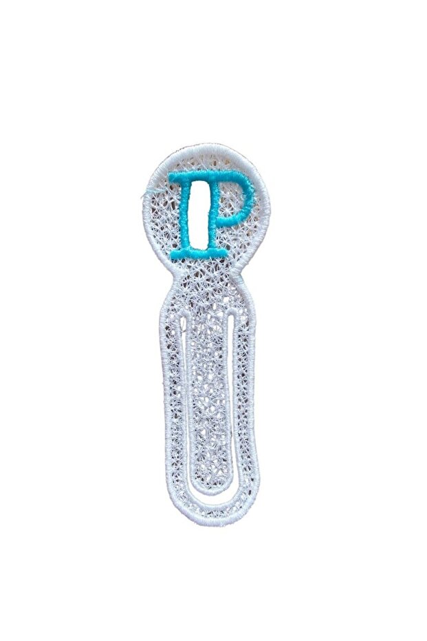 Semn de carte brodat - Litera P - 2