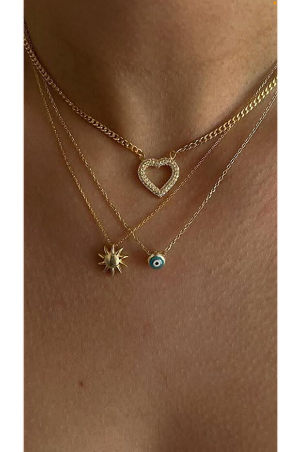 Güneş Kolye minimal 925 Ayar - 2