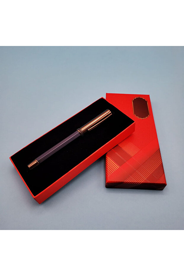Boxed Dark Blue Pen
