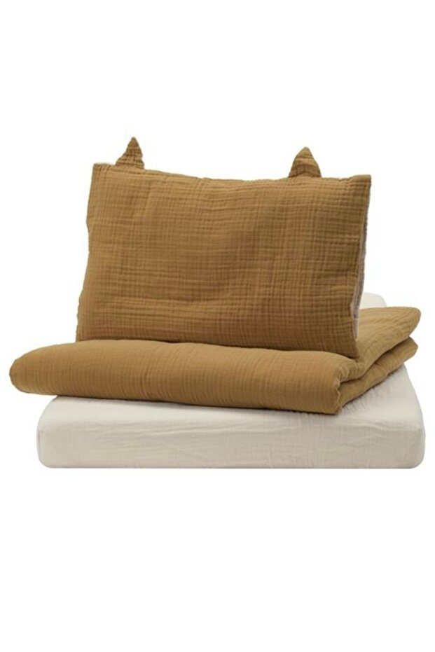Guldvavare Baby Bedding Set Dark Yellow-Beige, 60X120Cm