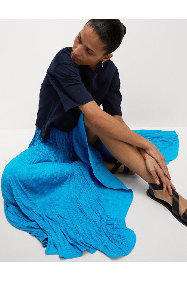 Pileli Maxi Etek - 1