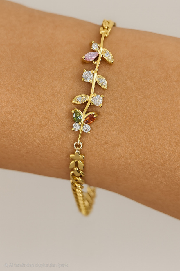 Steel Minimal Butterfly Detailed Bracelet
