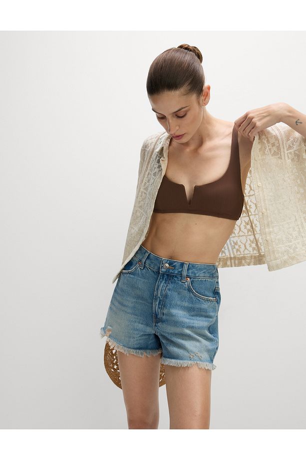 Fitilli Yüksek Bacak Kesimli Bikini Altı - 4