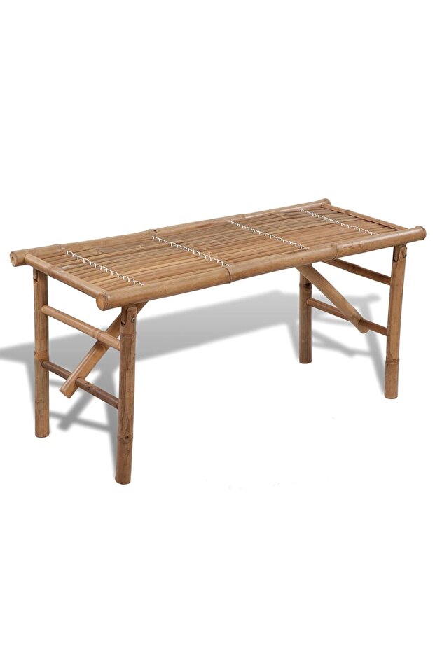 Folding Garden Bench 118 cm Bamboo