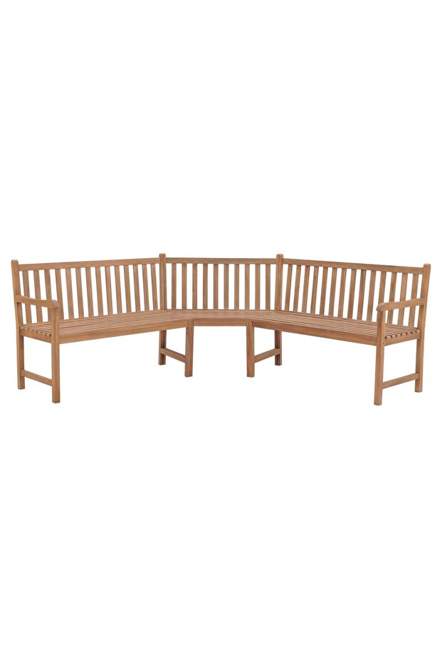 Garden Corner Bench 185x185x90 cm Solid Teak Wood