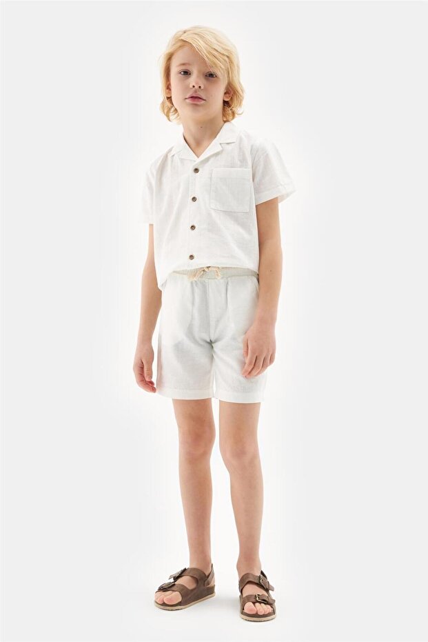Boy White Shorts