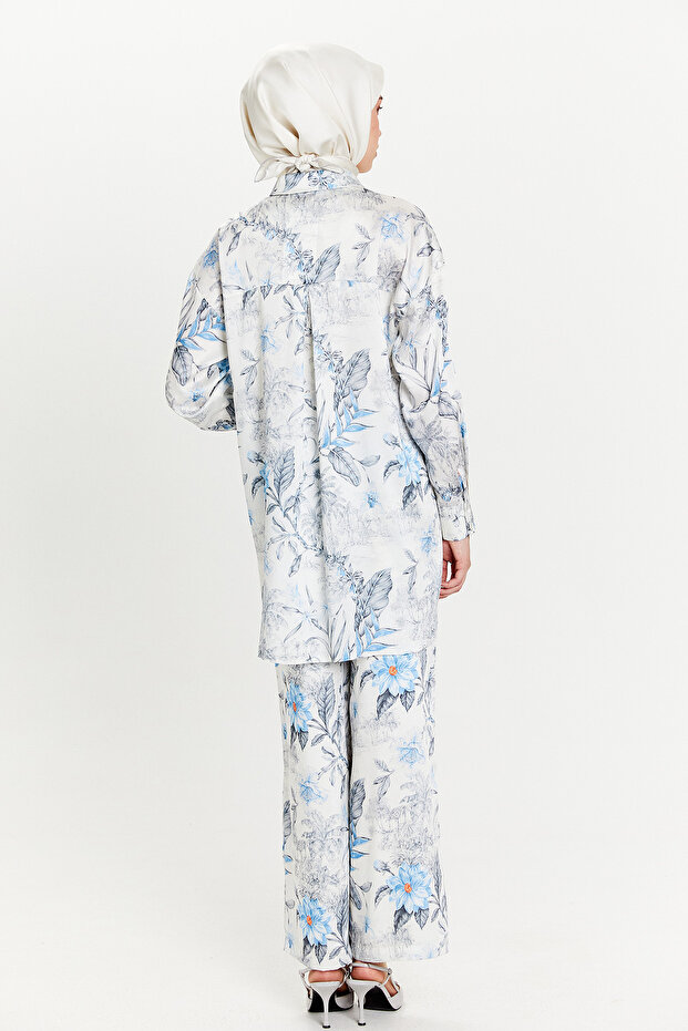 Saten Görünümlü Oversize Tunik - 6