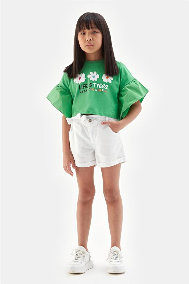 Girl White Shorts