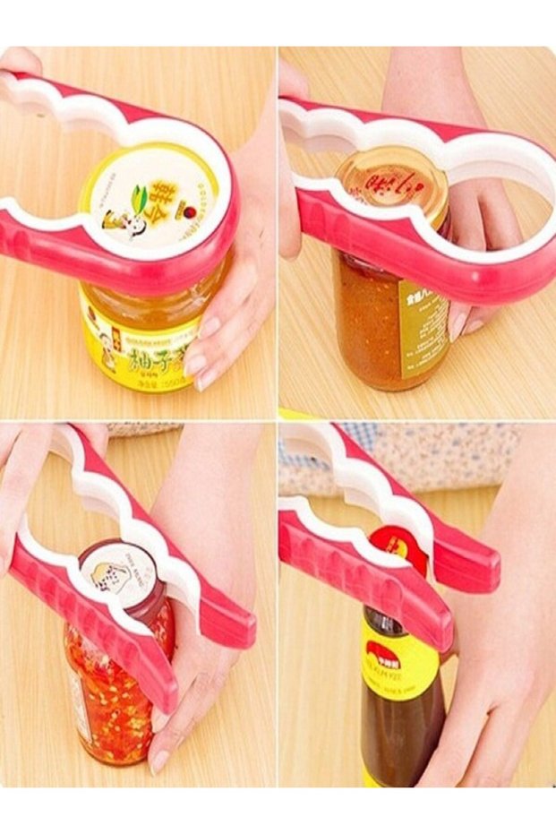 Canned Jar Bottle Opener Jar Lid Opening Apparatus 4 Sizes Multicolor