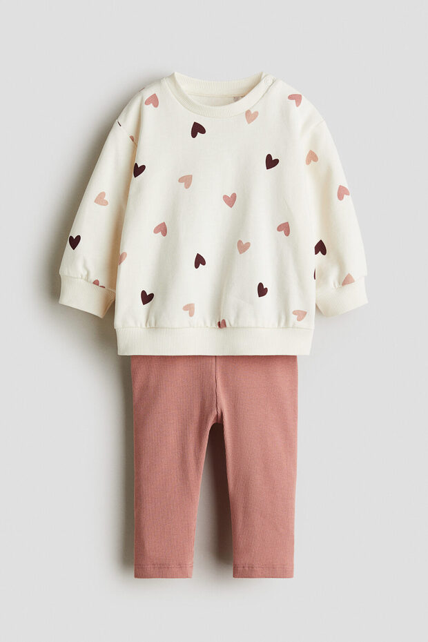 2 Parçalı Sweatshirt ve Tayt Set - 1