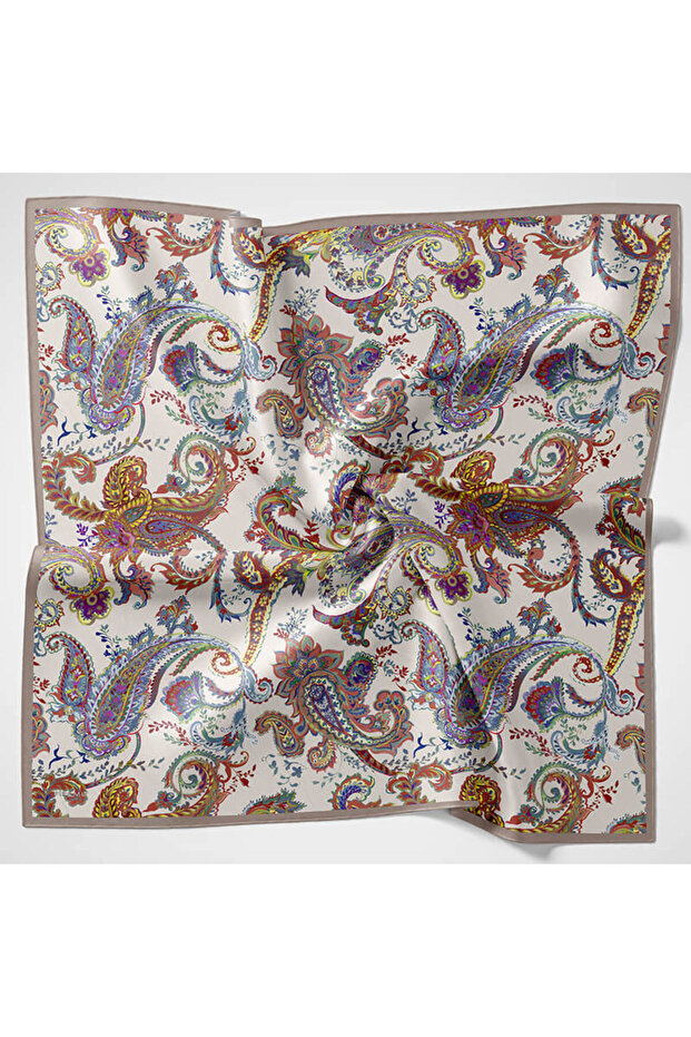 Natural Patterned Scarf - 1