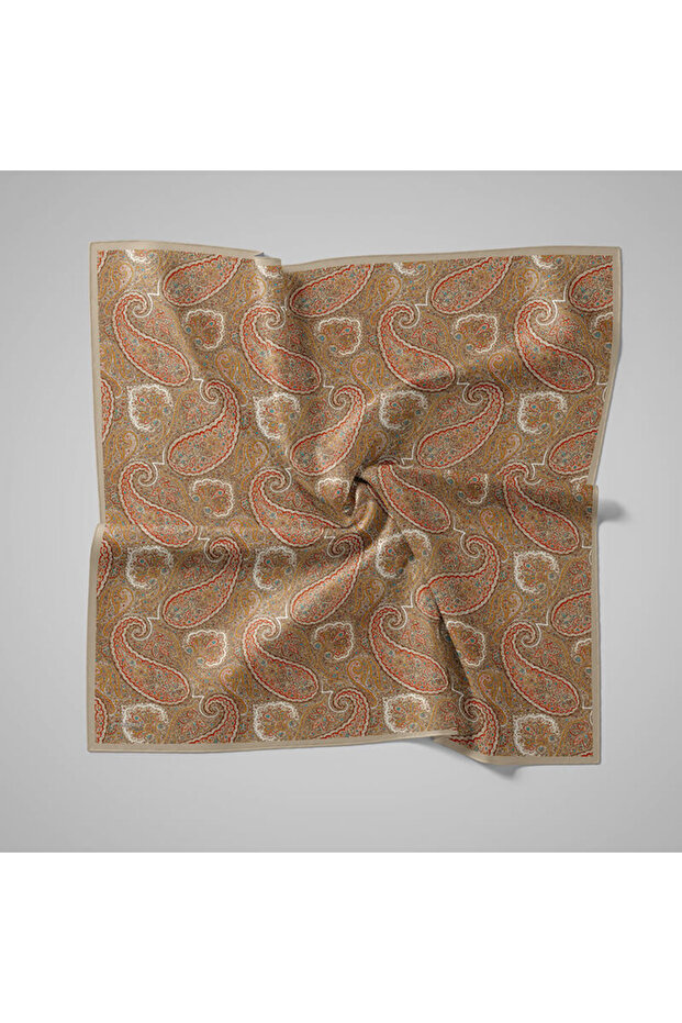 Natural Patterned Scarf - 1