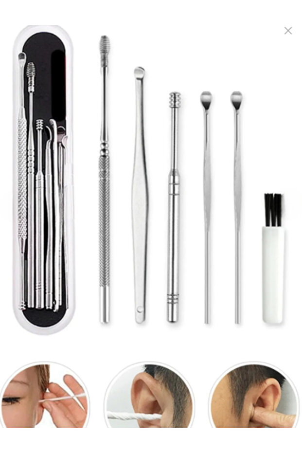 Çelik Kulak Bakım Seti 6 Parça - 4