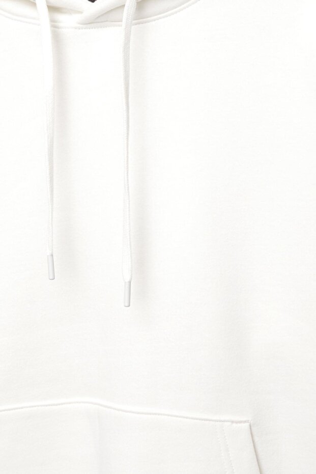 Basic kapüşonlu sweatshirt - 6