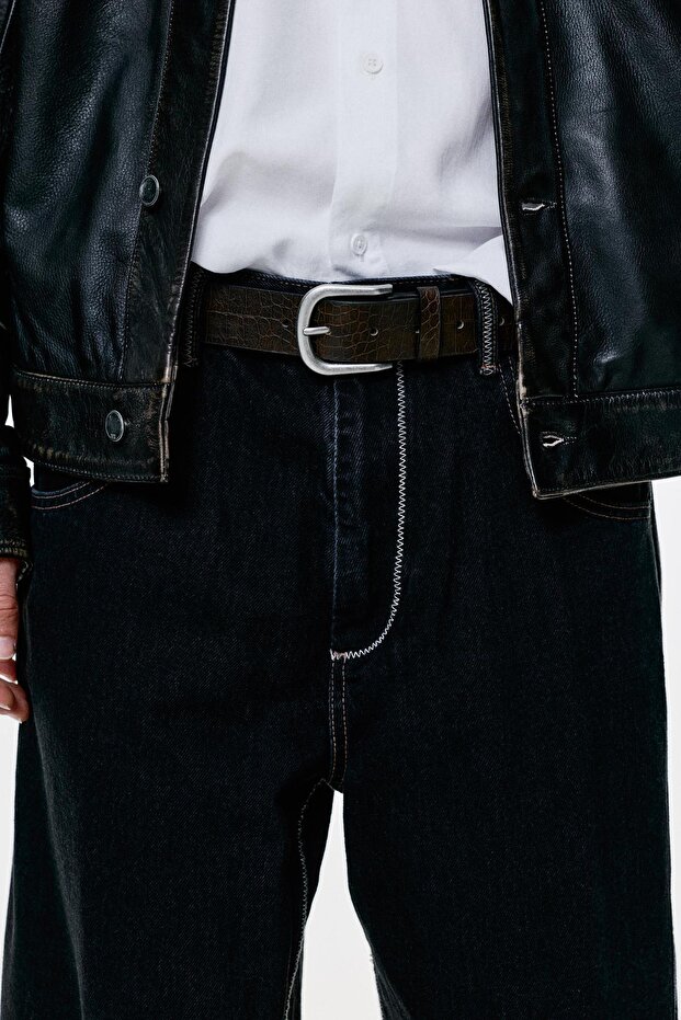 Kahverengi suni deri kemer - 3