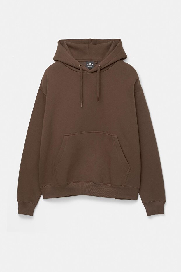 Basic kapüşonlu sweatshirt - 5