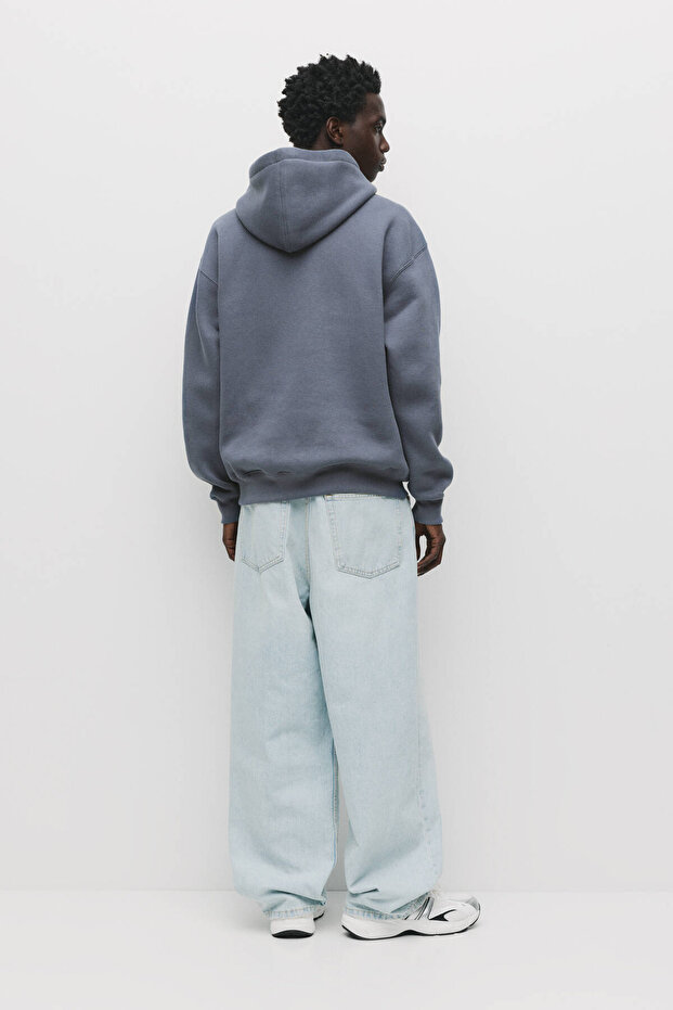 Basic kapüşonlu sweatshirt - 2