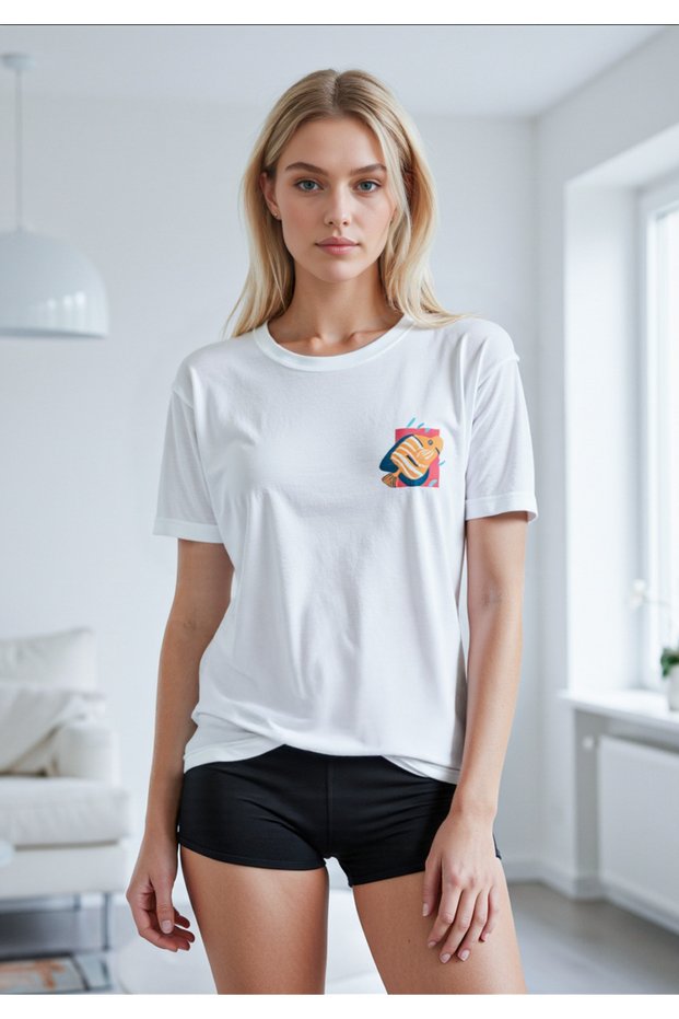 Comfortable Fit Print Detailed T-Shirt 38684Wyz