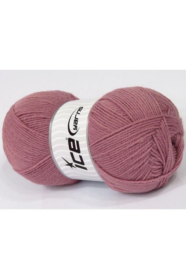 Lot of 4 X 100Gr Skeins Ice Yarns Softly Baby Fine Yarn Antique Pink