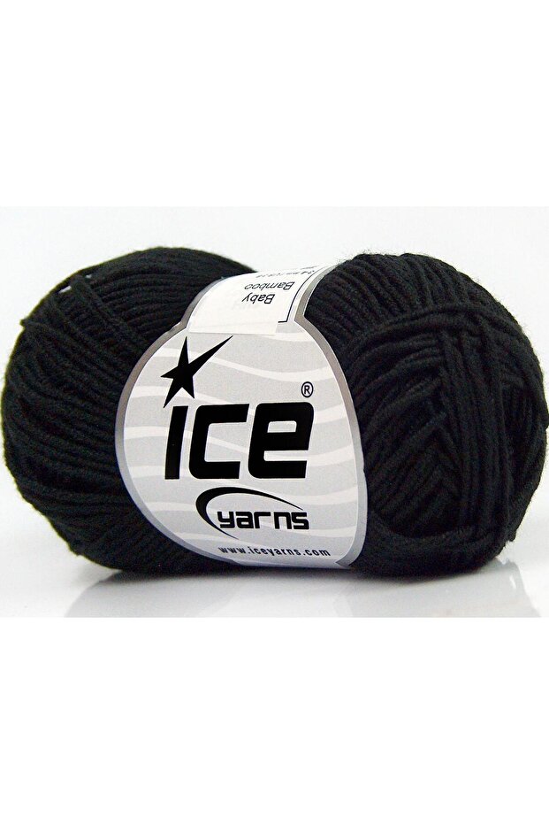 8X50Gr. Baby Bamboo Acrylic, Bamboo Black Bebe, Summer Yarns, Bamboo