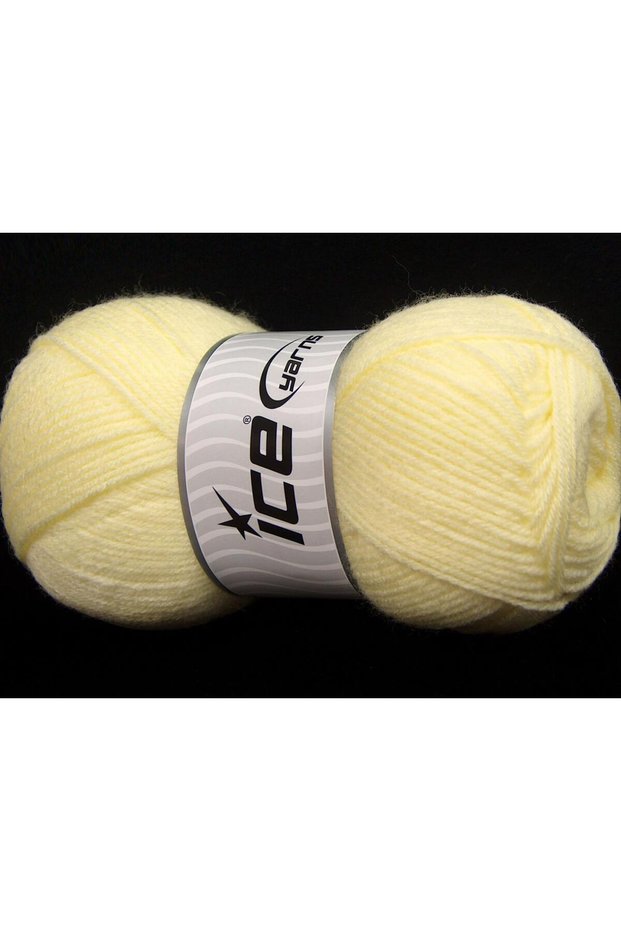 Lot of 4 X 100Gr Skeins Ice Yarns Softly Baby Fine Yarn Baby Yellow