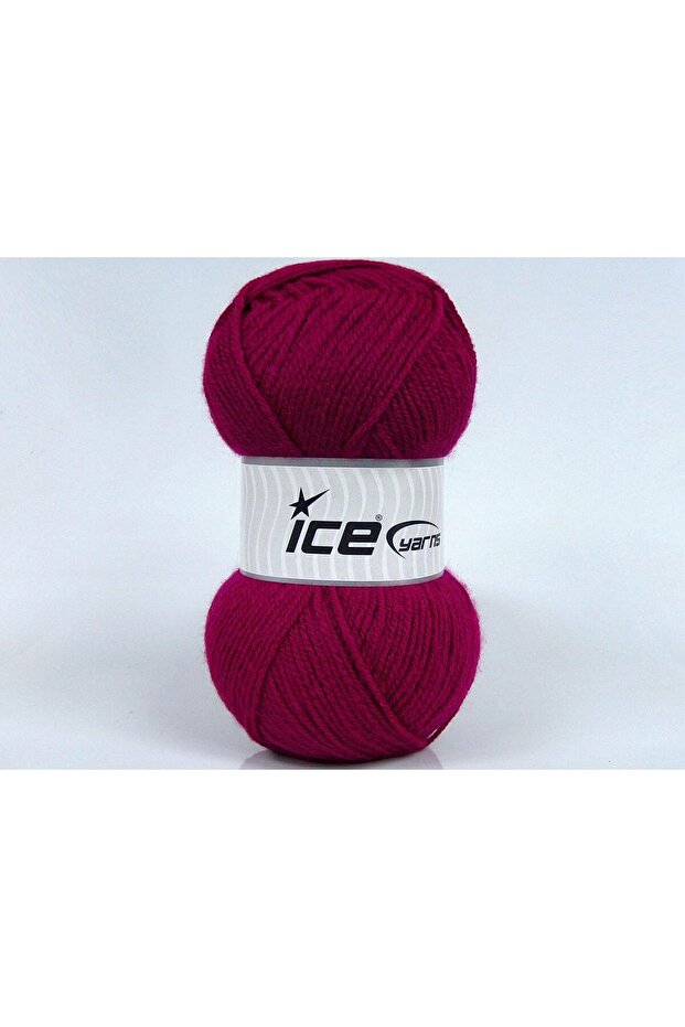 4X100Gr. Gonca Acrylic Dark Fuchsia Winter, Flat Strands, 100% Acrylic