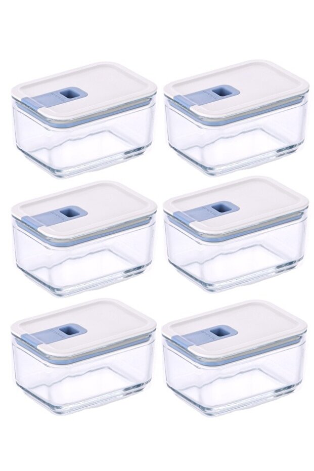 مجموعة حاويات تخزين مستطيلة الشكل سعة 350 مل من بيرفكت سيل مكونة من 6 قطع - 1