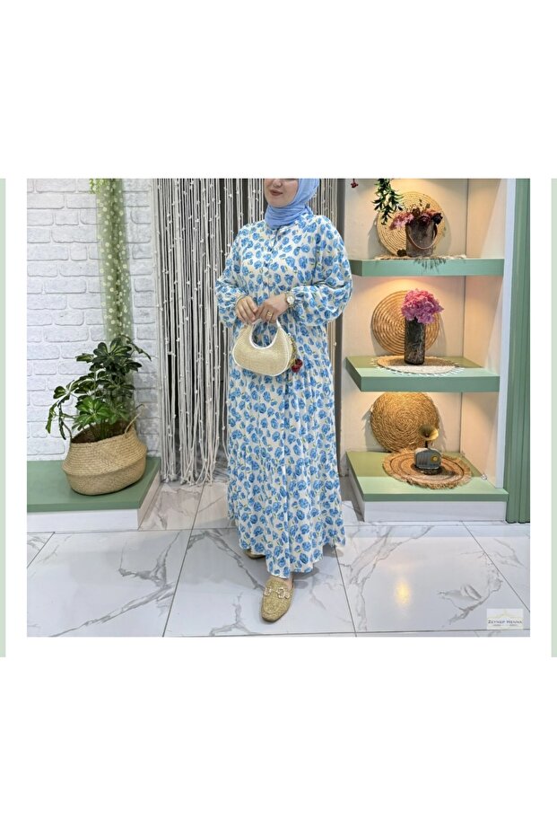 نموذج فستان منقوش بالزهور - 2