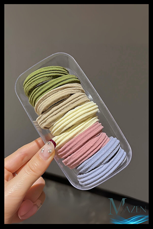 Super Elastic Colorful Hair Rubber Buckle 10Pcs | Soft and Durable Fabric Buckle Set |
