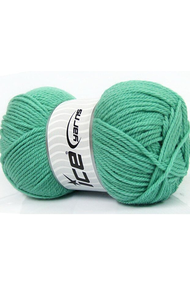 4X100Gr. Softly Baby Acrylic Mint Green Winter, Baby, Plain Yarns