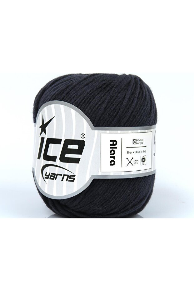 8X50Gr. Alara Cotton, Acrylic Dark Navy Summer Yarns, Cotton