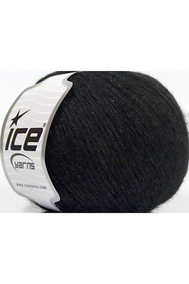 8X50Gr. Night Star Viscose, Wool, Acrylic, Metallic Glitter Black Metallic Glitter, Winter, Wool, Viscose, Zin