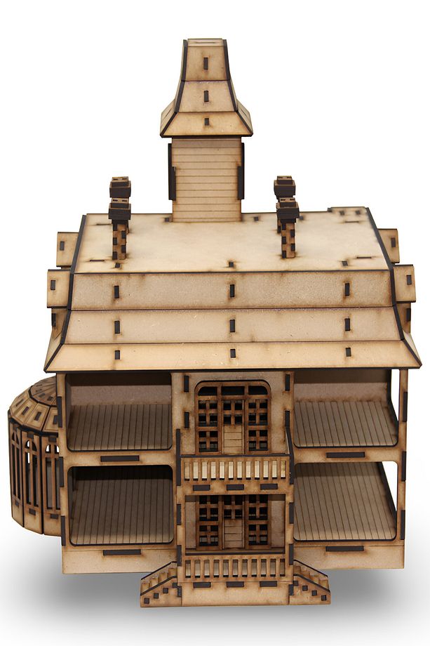 Addams House 266 Parça Ahşap Maket – Gotik Tarzda Büyük Ahşap Ev Modeli - 3D Puzzle - 5
