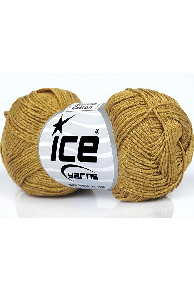 6X50Gr. Almina Cotton Mercerized Cotton Golden Summer Yarns, Cotton, 100% Cotton