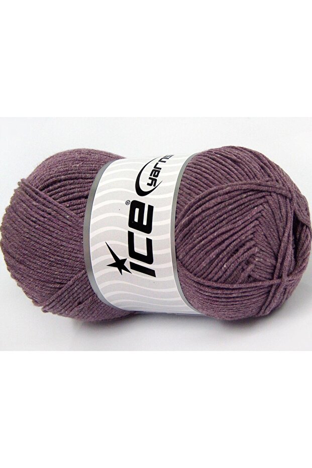 Lot of 4 X 100Gr Skeins Ice Yarns Lorena (50% Cotton) Yarn Light Lavender