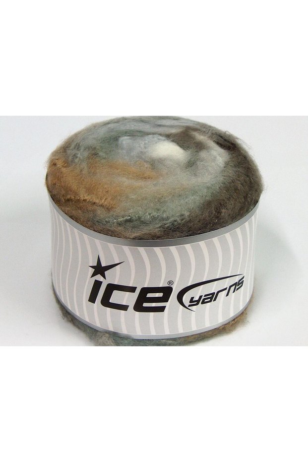 2X150Gr. Cakes Fluffy Mohair, Premium Acrylic Brown Tones, Grey Tones Winter, Mohair, Chunky