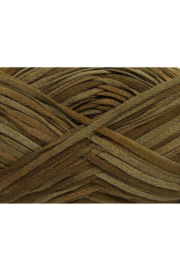 8X50Gr. Violino Acrylic Dark Green, Khaki Stripe, Summer Yarns, 100% Acrylic